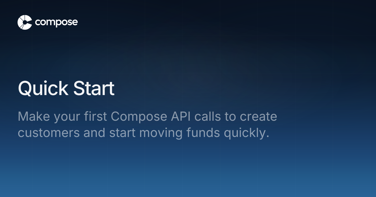 Quick Start | Compose Finance Docs